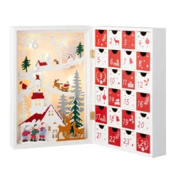 KAEMINGK Calendrier de l'Avent lumineux à remplir Paysage de Noël Enchanté Multicolore