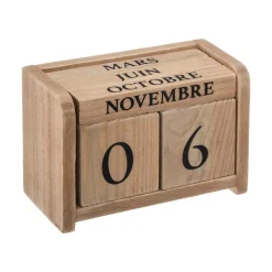 ATMOSPHERA Calendrier perpetuel en (H7,5 cm) Colonial Bois Online