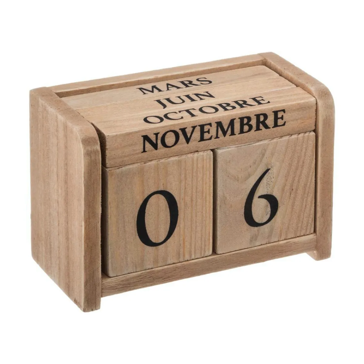 ATMOSPHERA Calendrier perpetuel en (H7,5 cm) Colonial Bois Online