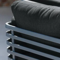 MOBELLIA Canapé de jardin en aluminium 2 places Monte Carlo Gris Anthracite Online
