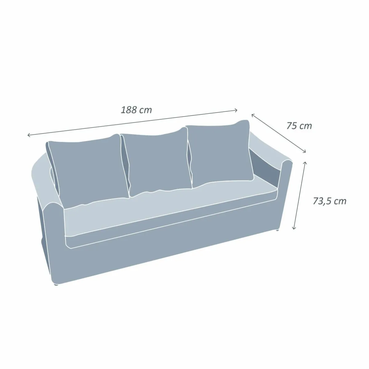 MOBELLIA Canapé de jardin en résine tressée 3 places Calvi Blanc Tressé Blanc - Blanc Sale