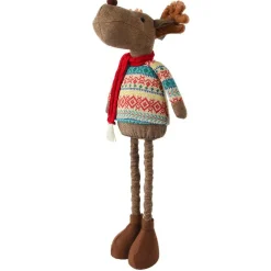 KAEMINGK Caribou debout (H77 cm) André pull tricoté Marron Hot