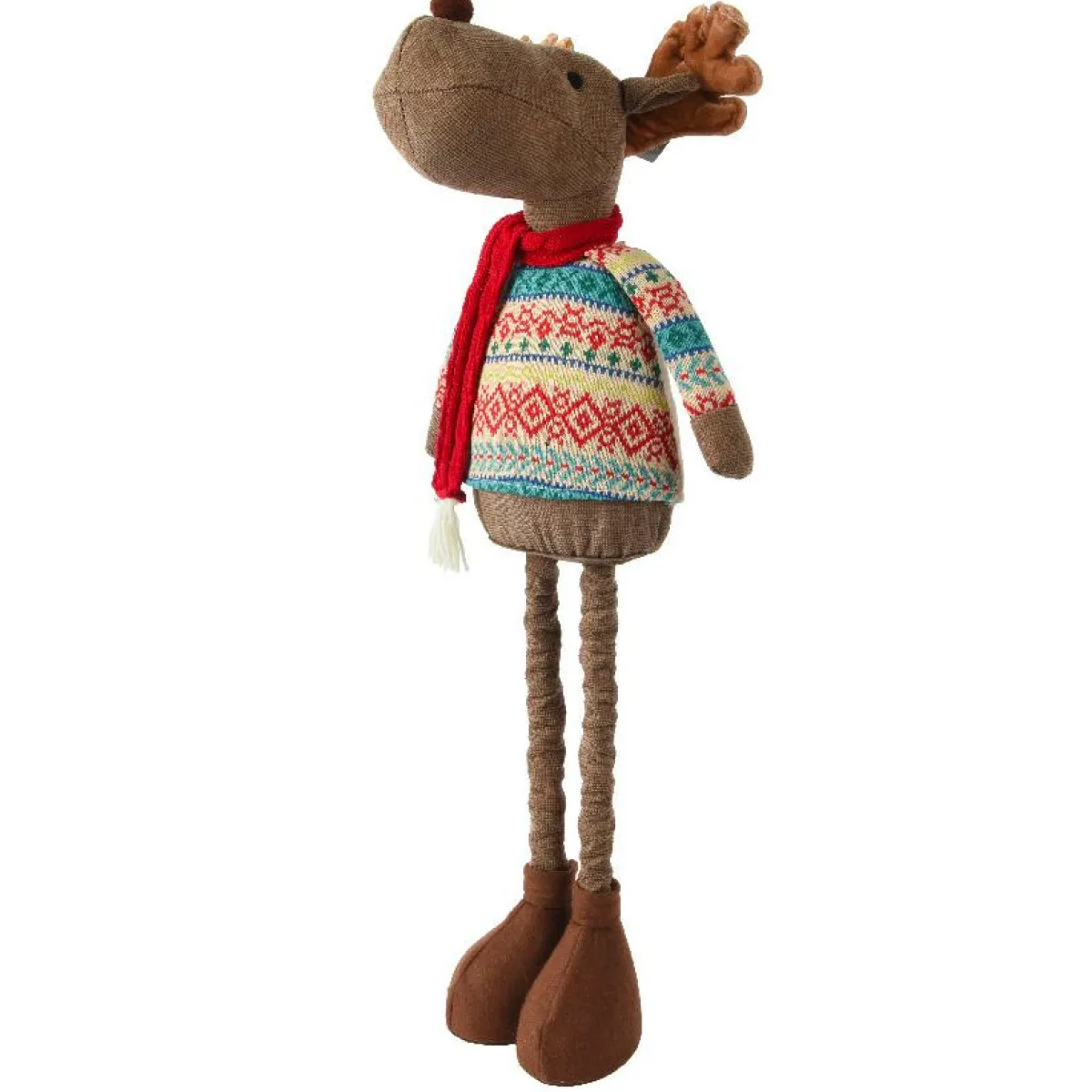 KAEMINGK Caribou debout (H77 cm) André pull tricoté Marron Hot