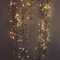 KAEMINGK Cascade lumineuse 2 m 480 LED câble noir Effet scintillant Blanc chaud Blanc Chaud - câble noir Sale