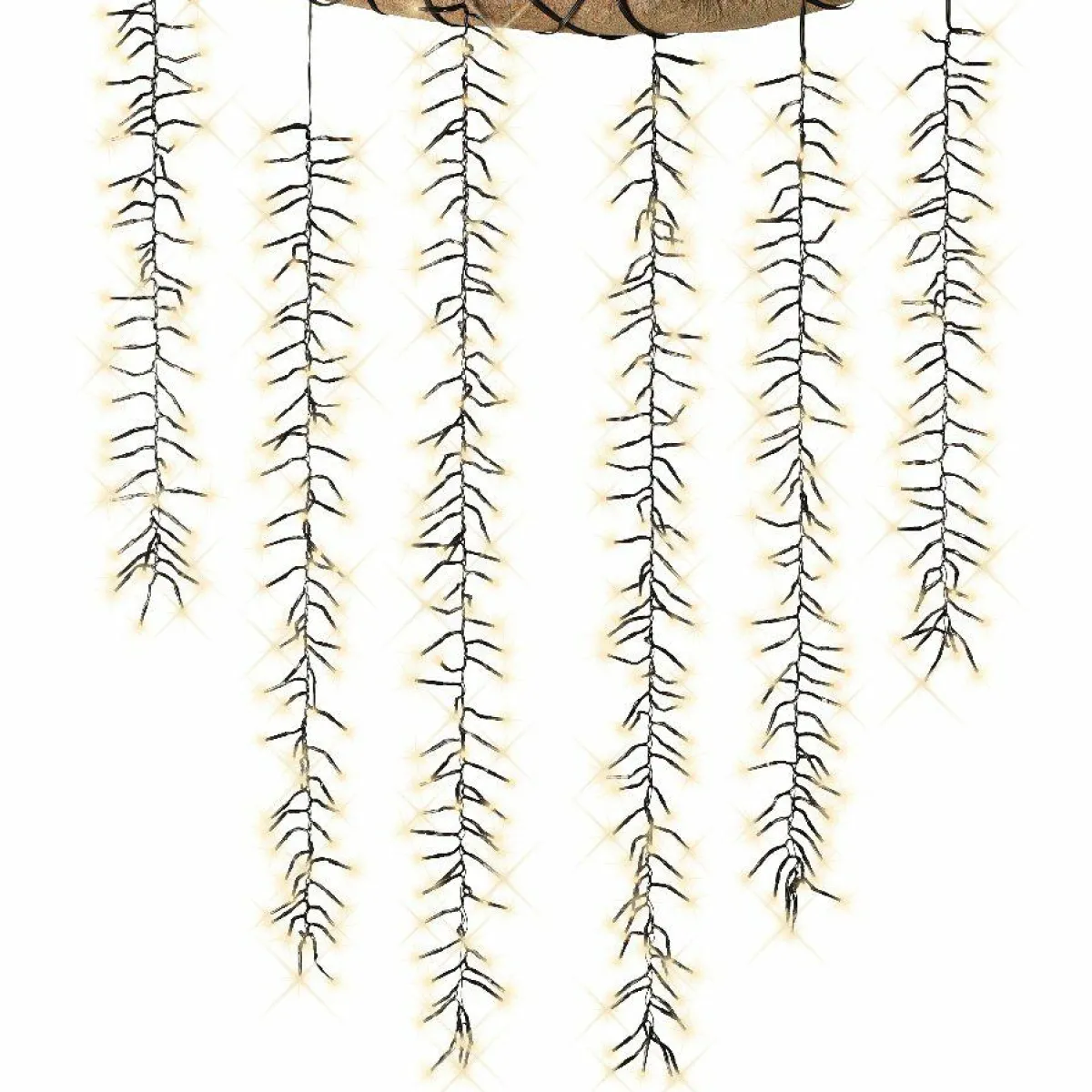 KAEMINGK Cascade lumineuse 2 m 480 LED câble noir Effet scintillant Blanc chaud Blanc Chaud - câble noir Sale