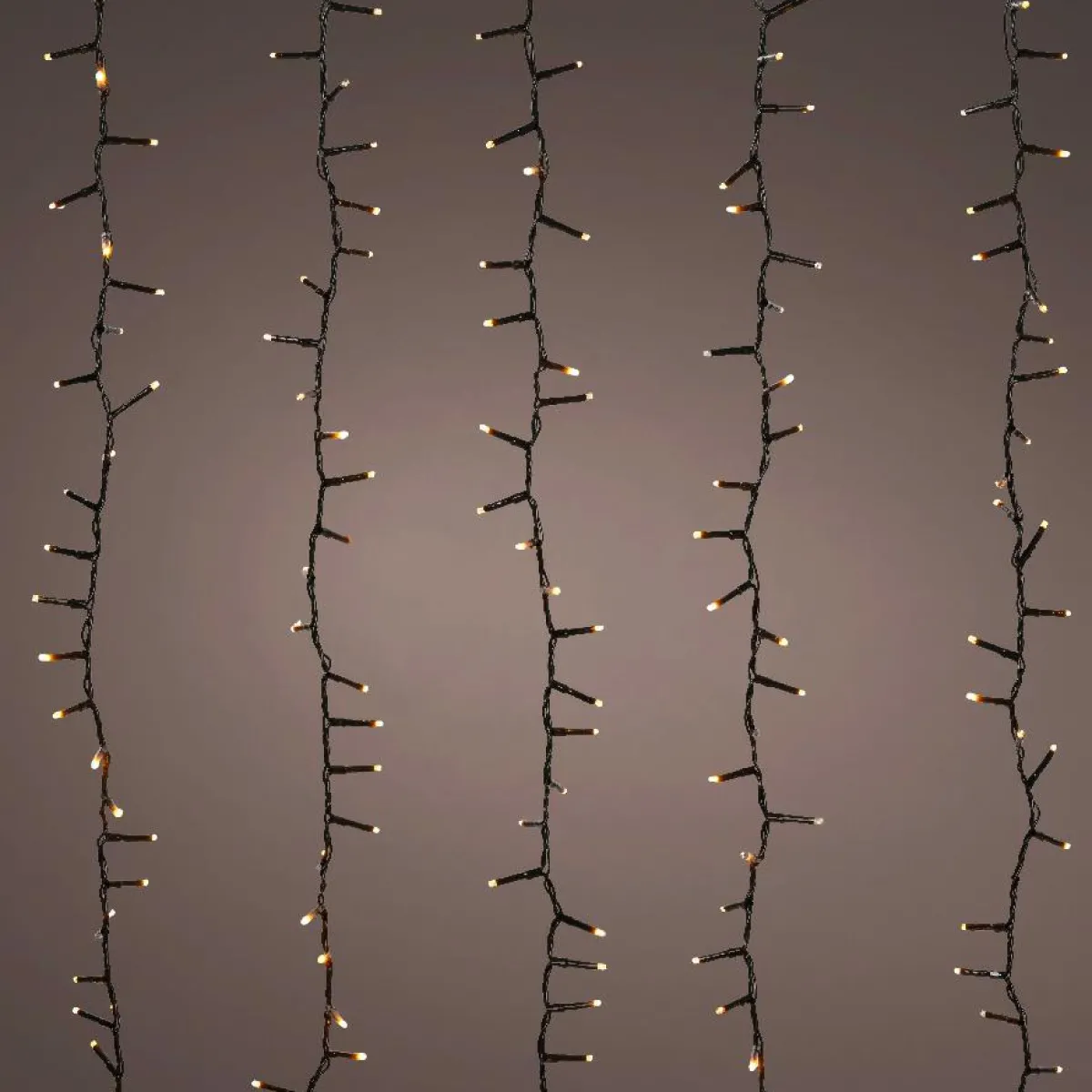 KAEMINGK Cascade lumineuse 2 m 480 LED câble noir Effet scintillant Blanc chaud doré Blanc chaud doré - câble noir Discount