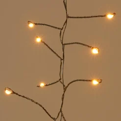 KAEMINGK Cascade lumineuse 1 m 600 Micro LED câble noir 6 Descentes Blanc chaud doré Blanc chaud doré - câble noir Hot