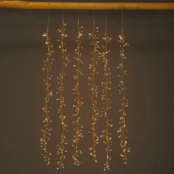 KAEMINGK Cascade lumineuse 1 m 600 Micro LED câble or 6 descentes Blanc chaud et chaud doré Bicolore Blanc chaud et chaud doré - Câble or Discount