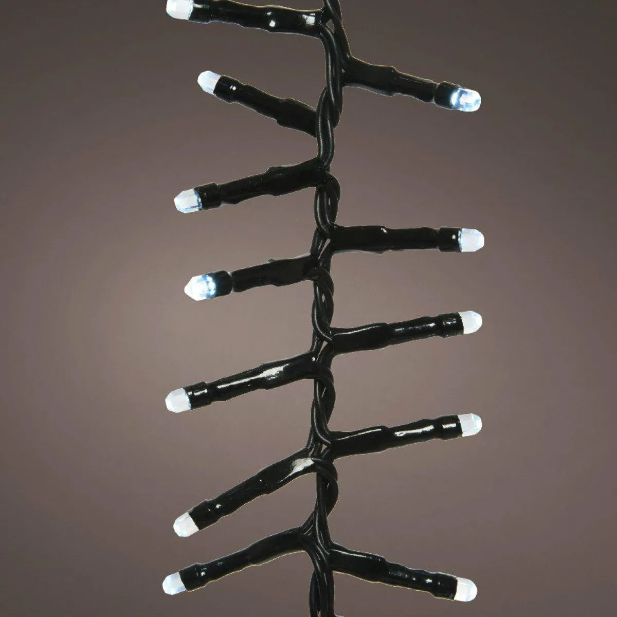 KAEMINGK Cascade lumineuse à piles 2 m 512 LED câble noir Durawise Blanc froid Clearance