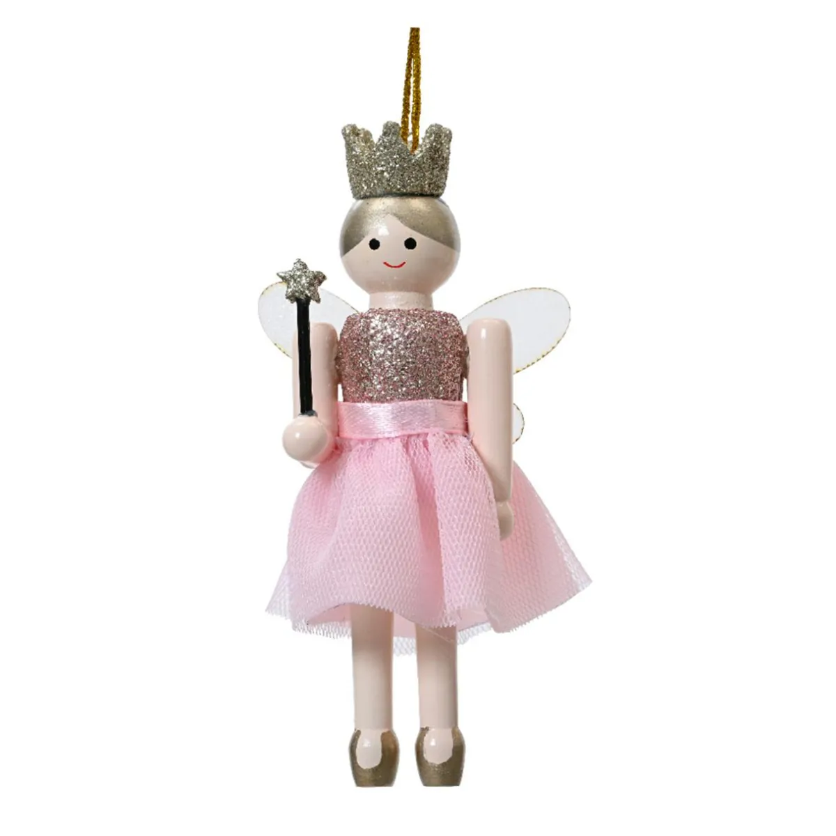 KAEMINGK Casse-noisette à suspendre (H12 cm) Fée princesse Rose Discount