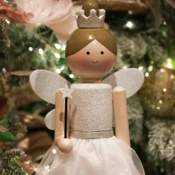 KAEMINGK Casse-noisette en bois (H38 cm) Fée princesse he Blanc Best