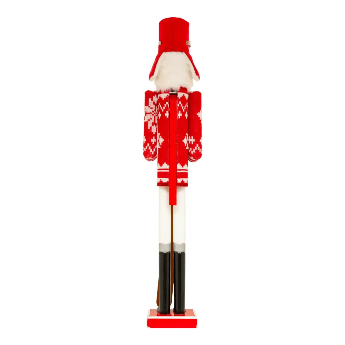 JJA Casse-noisette en bois (H106 cm) Tomi en ski et blanc Rouge Sale
