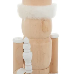 JJA Casse-noisette en bois (H38 cm) Bottes fourrées Blanc et bois clair Naturel Sale