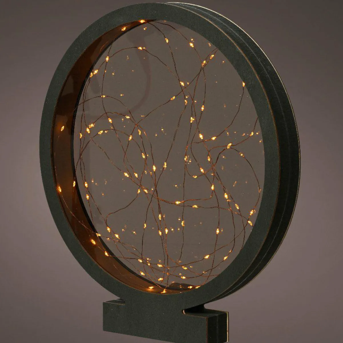 KAEMINGK Cercle lumineux à piles 80 LED (H38,5 cm) Blanc chaud Discount