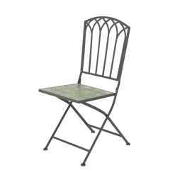 EMINZA Chaise bistrot pliable en mosaïque Aveiro olive Vert New