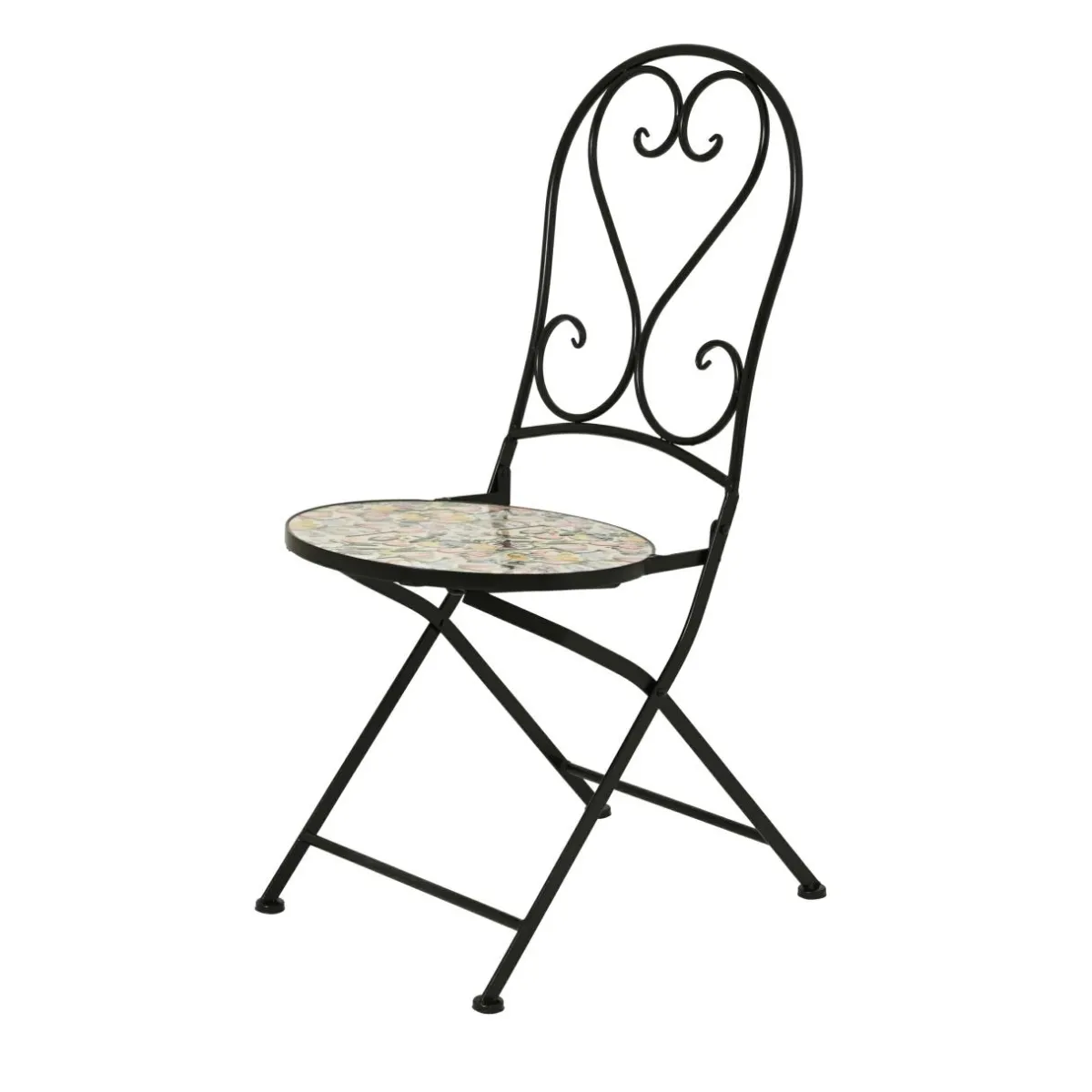 EMINZA Chaise bistrot pliable en faïence Lisse Pastel Multicolore Hot