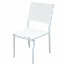 MOBELLIA Chaise de jardin aluminium empilable Murano he Blanc Best
