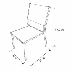 MOBELLIA Chaise de jardin aluminium empilable Murano he Blanc Best