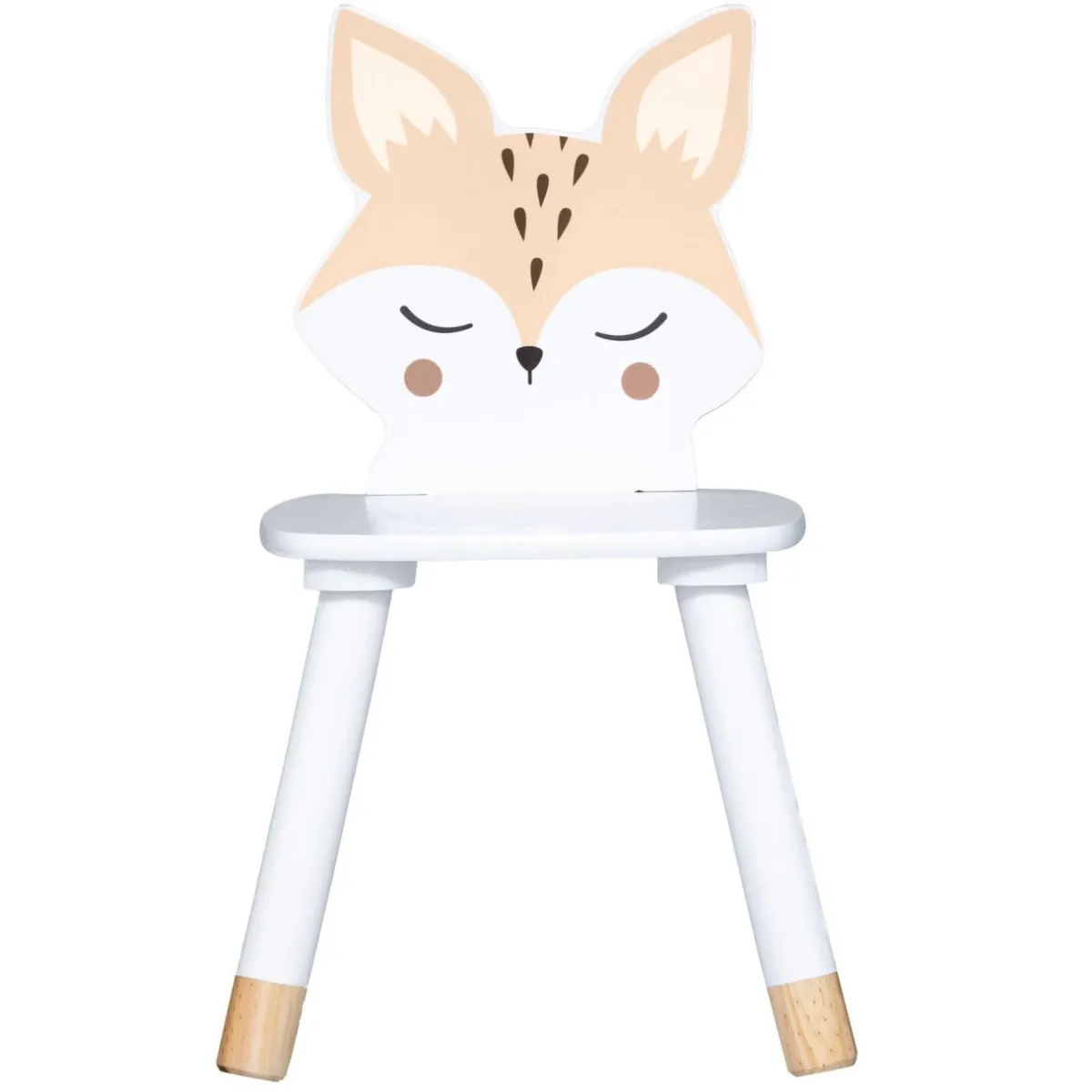 Atmosphera createur d'interieur for kids Chaise enfant bois (H52,5 cm) Douceur Renard he Blanc Discount