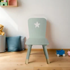 EMINZA Chaise enfant bois (H50 cm) Stars e Vert Online