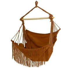 #N/A Chaise Hamac à suspendre à franges Terracotta Orange Sale