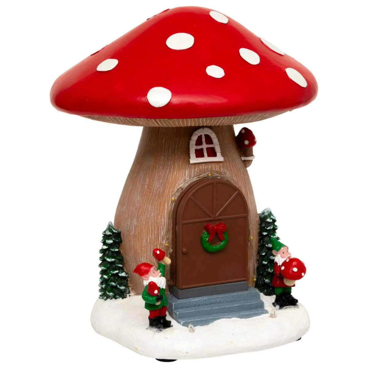 JJA Champignon lumineux, musical et animé (H21 cm) Maison du lutin Multicolore Hot