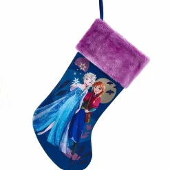 CHRISTMAS INSPIRATIONS Chaussette de Noël Disney (H48 cm) La Reine des neiges Bleu