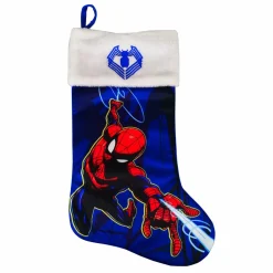 CHRISTMAS INSPIRATIONS Chaussette de Noël Disney (H30 cm) Spiderman Bleu Sale