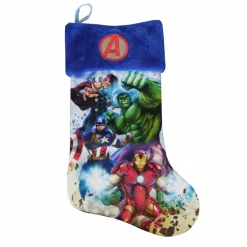 CHRISTMAS INSPIRATIONS Chaussette de Noël Disney (H30 cm) Avengers Vert Multicolore Online