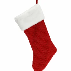 KOOPMAN Chaussette de Noël (H40 cm) Traditionnel Rouge Online
