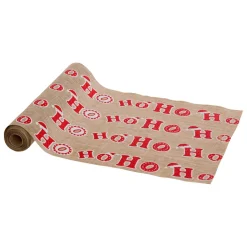 JJA Chemin de table en jute (300 x 28 cm) Hohoho et rouge Beige Outlet