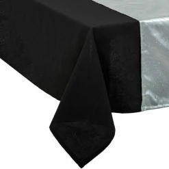 Feeric Lights & Christmas Chemin de table soyeux (140 x 40 cm) Design Gris Outlet