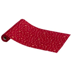 FEERIC LIGHTS Chemin de table velours (300 x 28 cm) Sapins de Noël Rouge Best