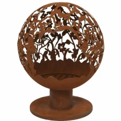 #N/A Cheminée brasero extérieur (D50 x H63 cm) Ajourée Rouille Outlet