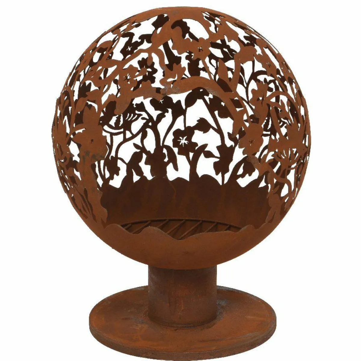 #N/A Cheminée brasero extérieur (D50 x H63 cm) Ajourée Rouille Outlet
