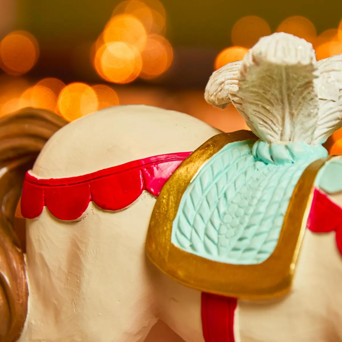 KAEMINGK Cheval à bascule (H18 cm) Cirque de Noël Multicolore Clearance