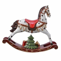 KAEMINGK Cheval à bascule (H18 cm) Erland Féérie Marron Clearance