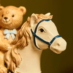 KAEMINGK Cheval à Bascule (H20 cm) Fée et ourson de Noël Beige Outlet
