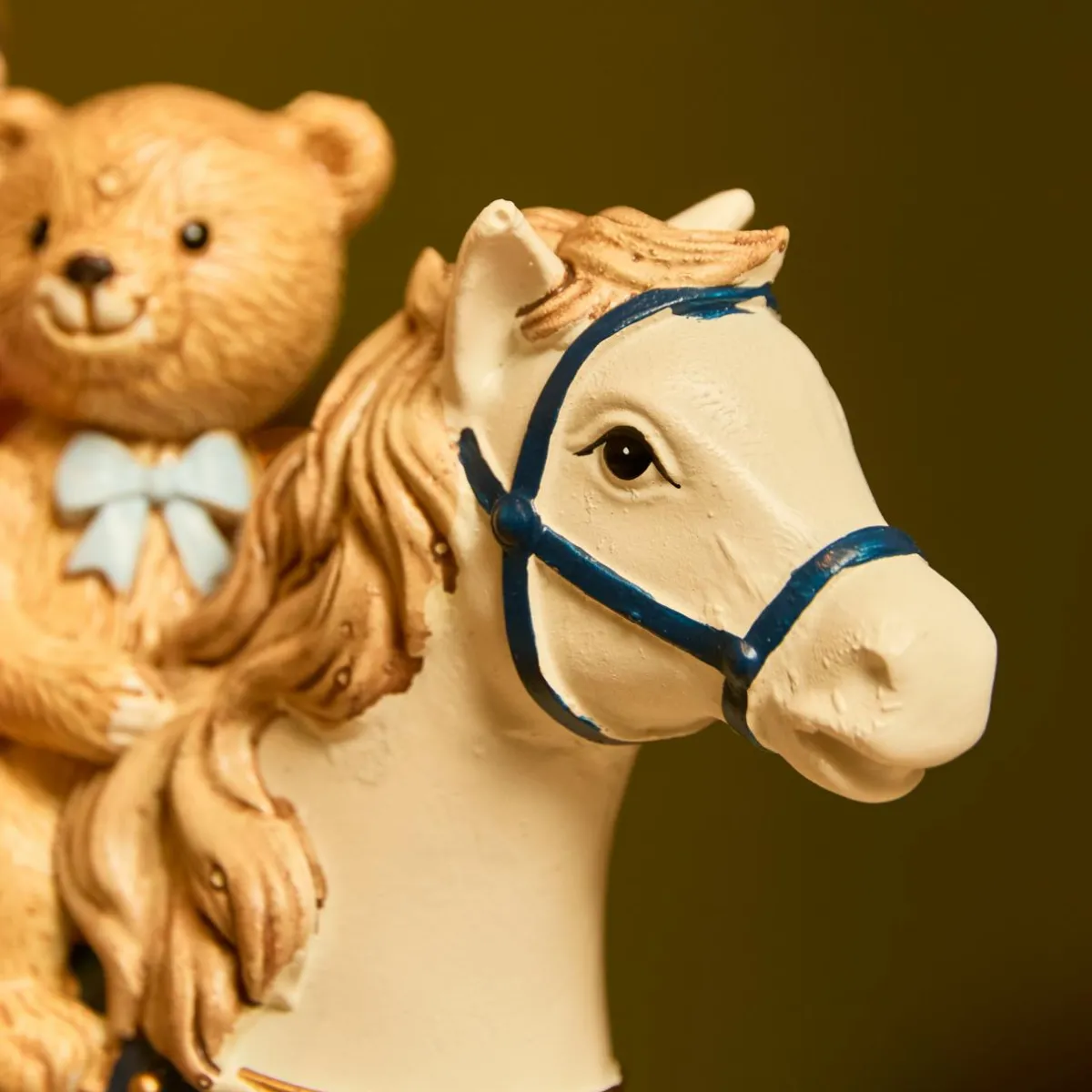 KAEMINGK Cheval à Bascule (H20 cm) Fée et ourson de Noël Beige Outlet