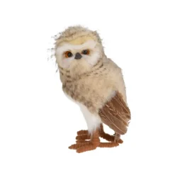 KOOPMAN Chouette de Noël à poser (H24 cm) Hector doux plumage Beige Best