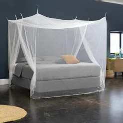 LUANCE Ciel de lit moustiquaire pour lit 2 personnes (H240 cm) Lio Blanc Hot