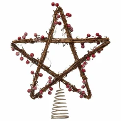 Feeric Lights & Christmas Cimier de sapin Baies Marron Discount
