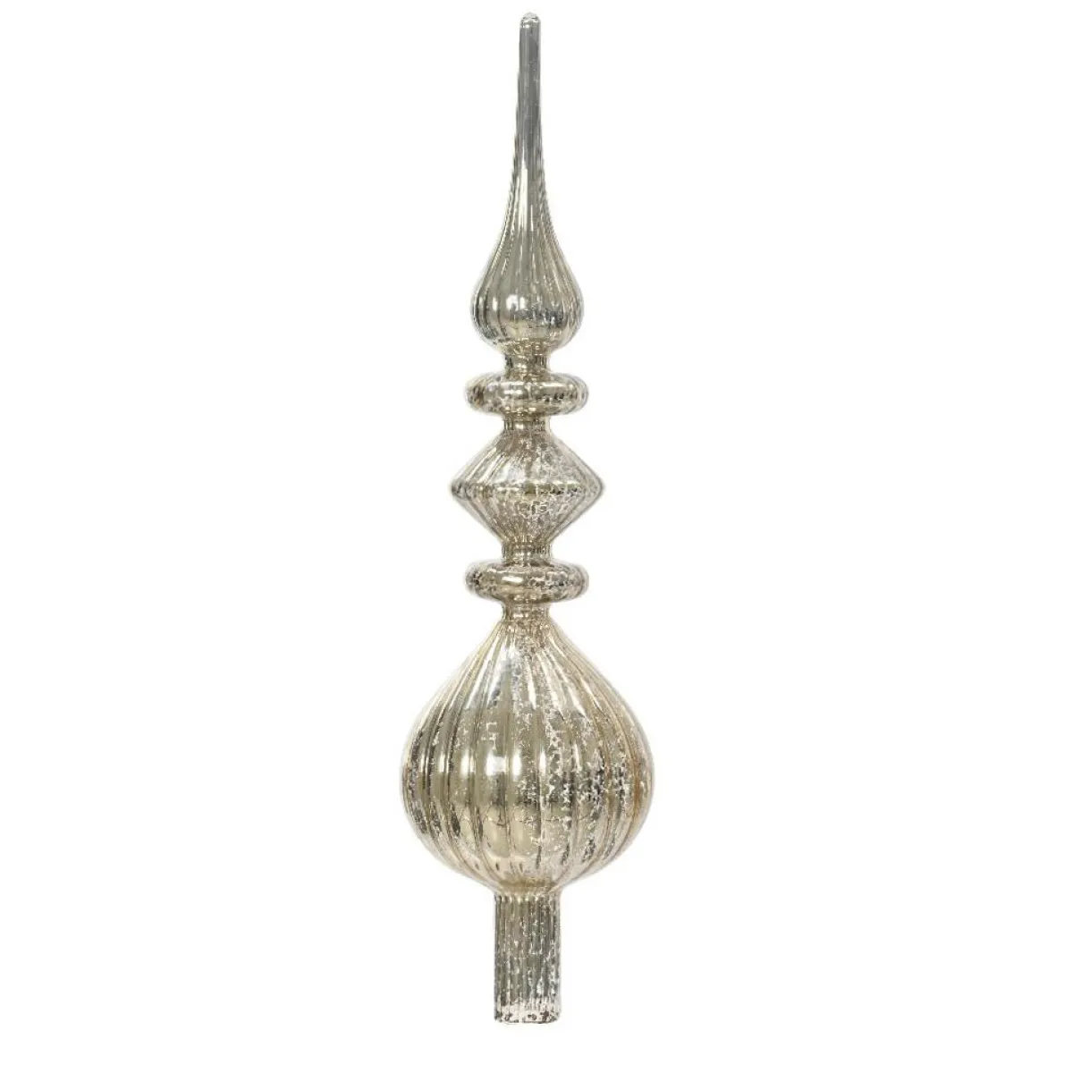 KAEMINGK Cimier de sapin en verre Lyrique Argent Clearance