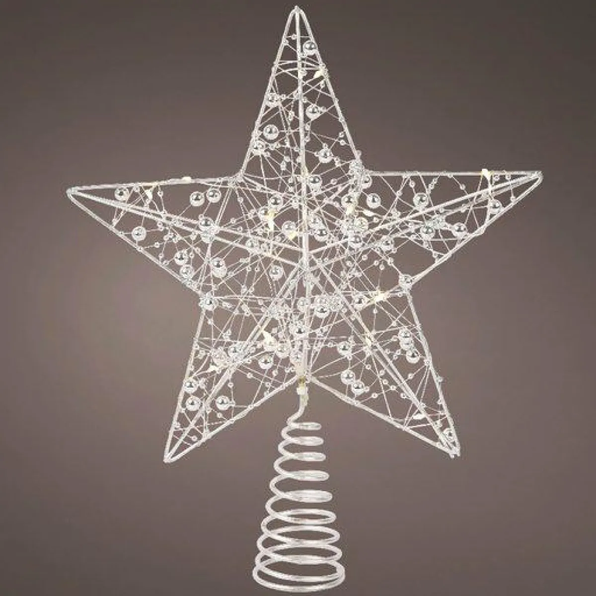 KAEMINGK Cimier de sapin lumineux Angie et blanc chaud Argent Sale