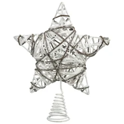 Feeric Lights & Christmas Cimier de sapin Rotin pailleté Blanc Outlet
