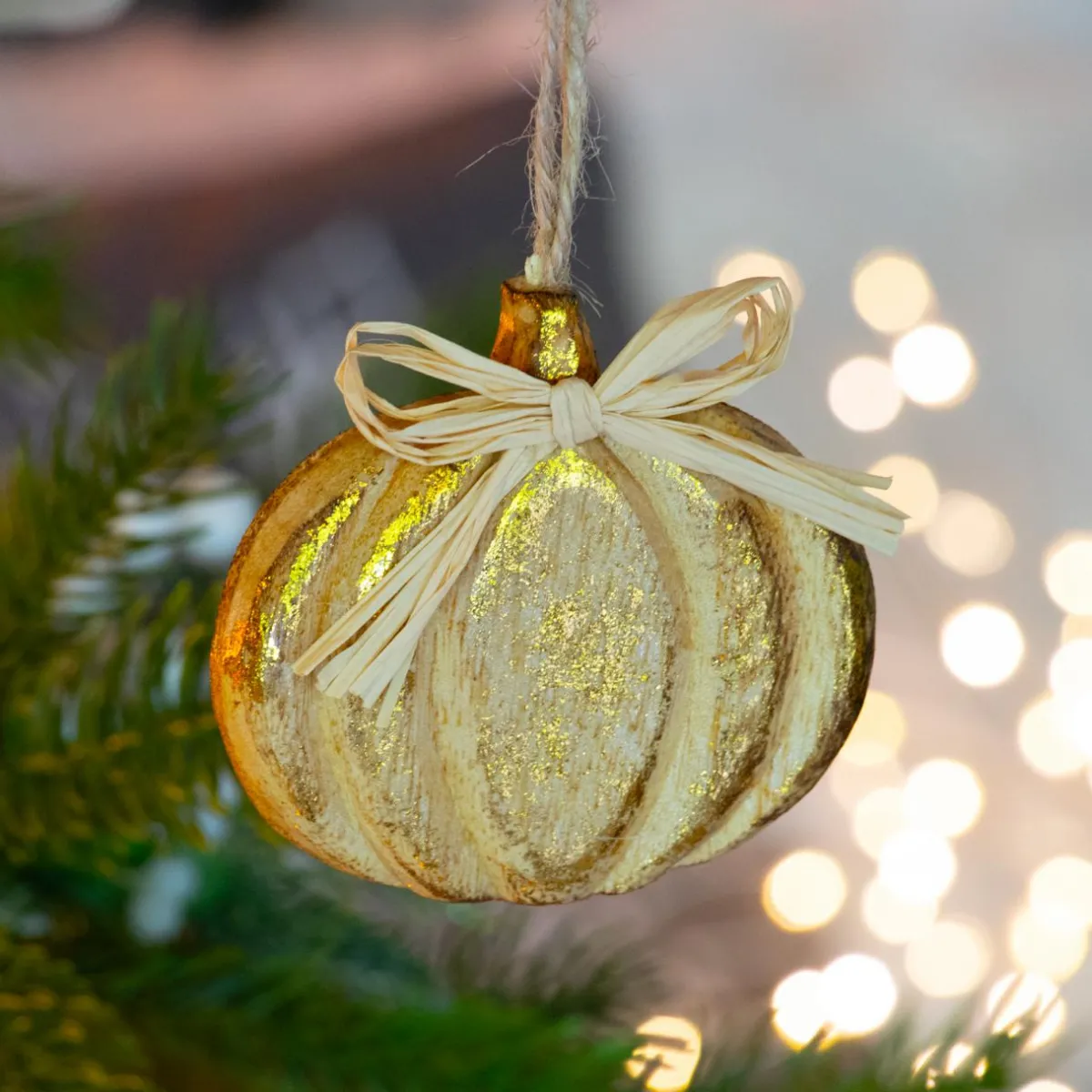 KAEMINGK Citrouille à suspendre en pin (H8 cm) Pumpkin Naturel Bois Online