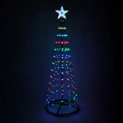 KOOPMAN Cône lumineux Digital 370 Micro Led (H210 cm) Twinkling Noir et Multicolore