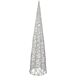 KOOPMAN Cône lumineux sur piles 40 micro LED (H80 cm) Éclats Blanc chaud Online