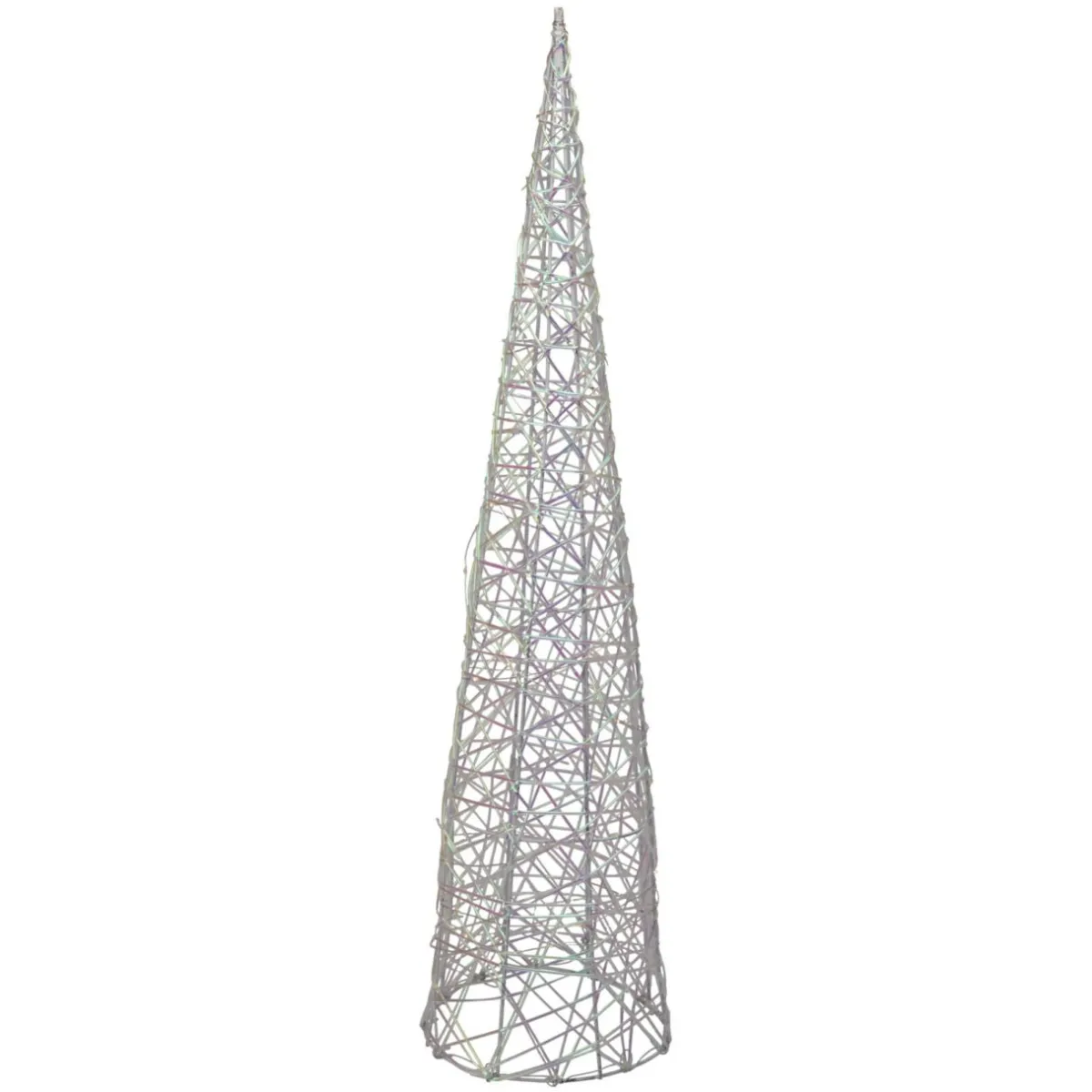 KOOPMAN Cône lumineux sur piles 40 micro LED (H80 cm) Éclats Blanc chaud Online