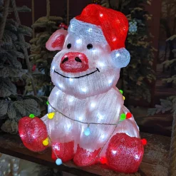 EMINZA Cochon lumineux 100 LED (H41 cm) Baby Gaston Multicolore Best